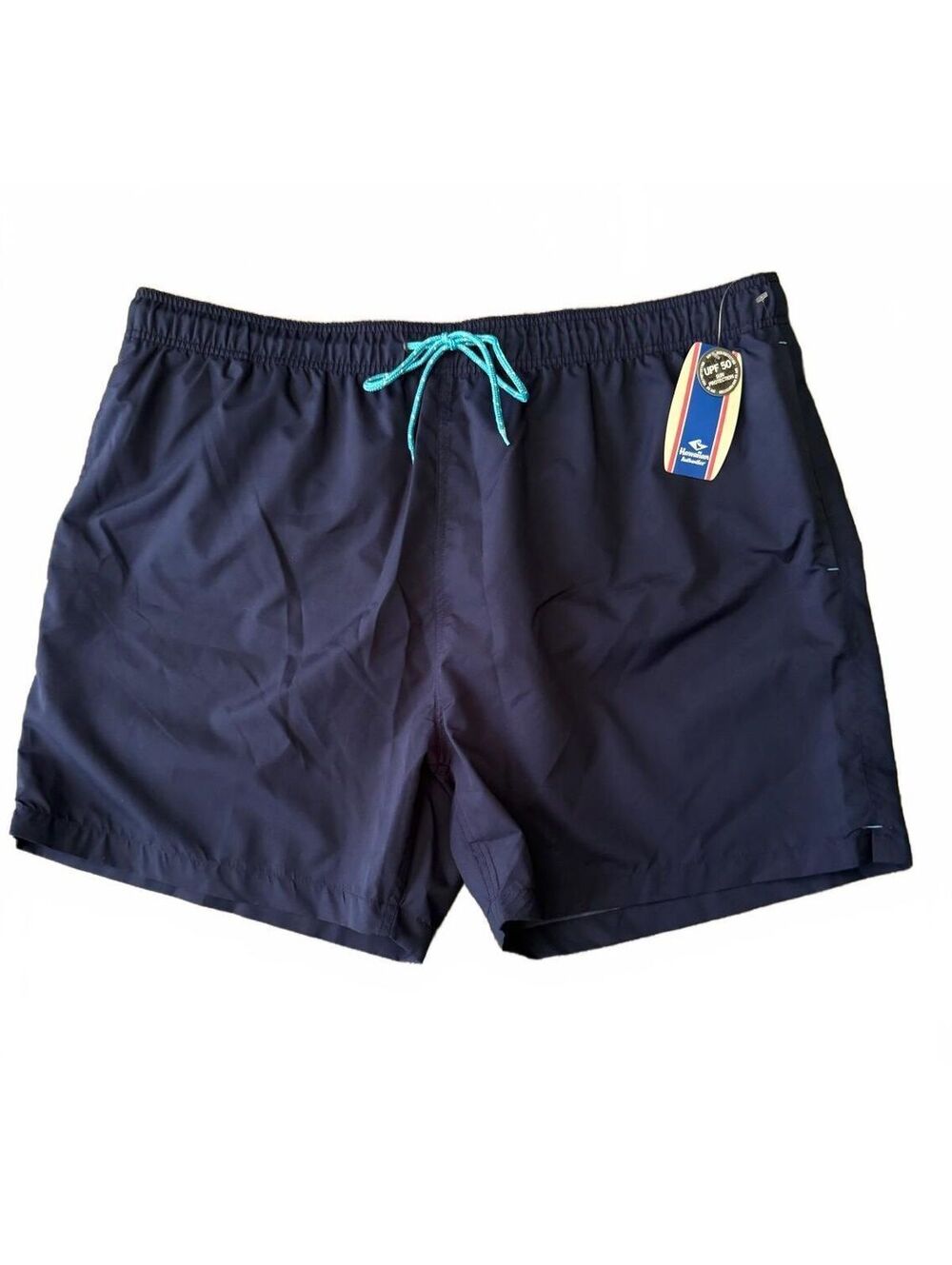 Hawaiian Authentics Men's Swimwear Trunks Size XXL Navy Blue Beach Pool Summer